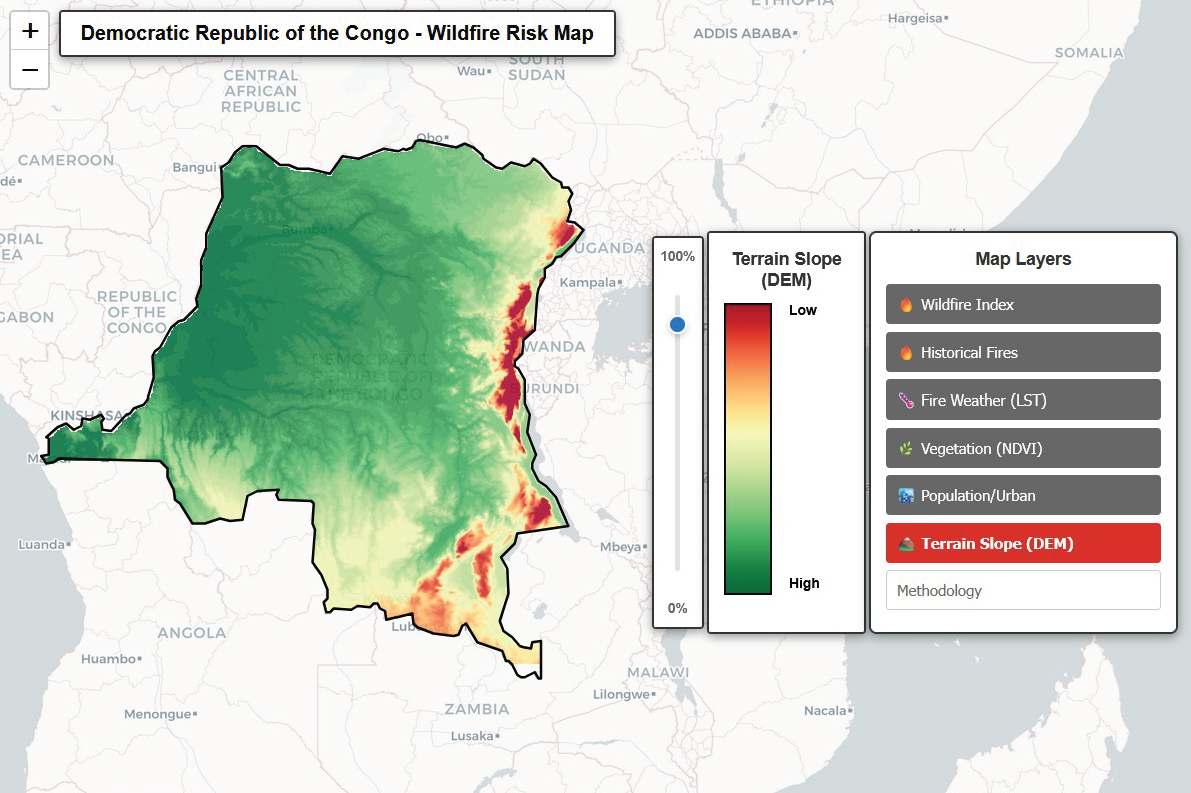 Democratic Republic of the Congo - Wildfire Risk Map